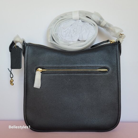 COACH Chaise Pebbled Leather Crossbody Bag- Black color $238. - Picture 5 of 16